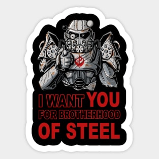 I WANT YOU FOR BROTHERHOOD OF STEEL Sticker